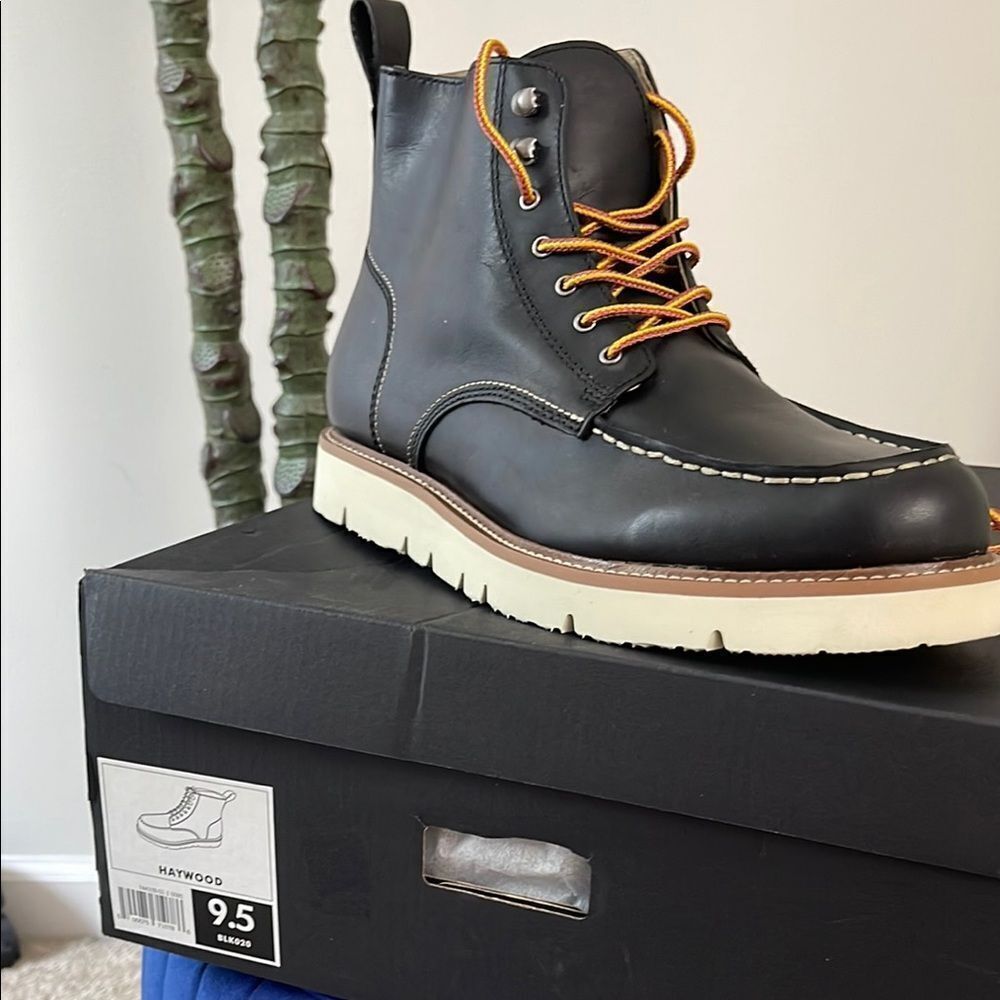 Banana Republic Haywood Men's Black Leather Boots Size 9.5